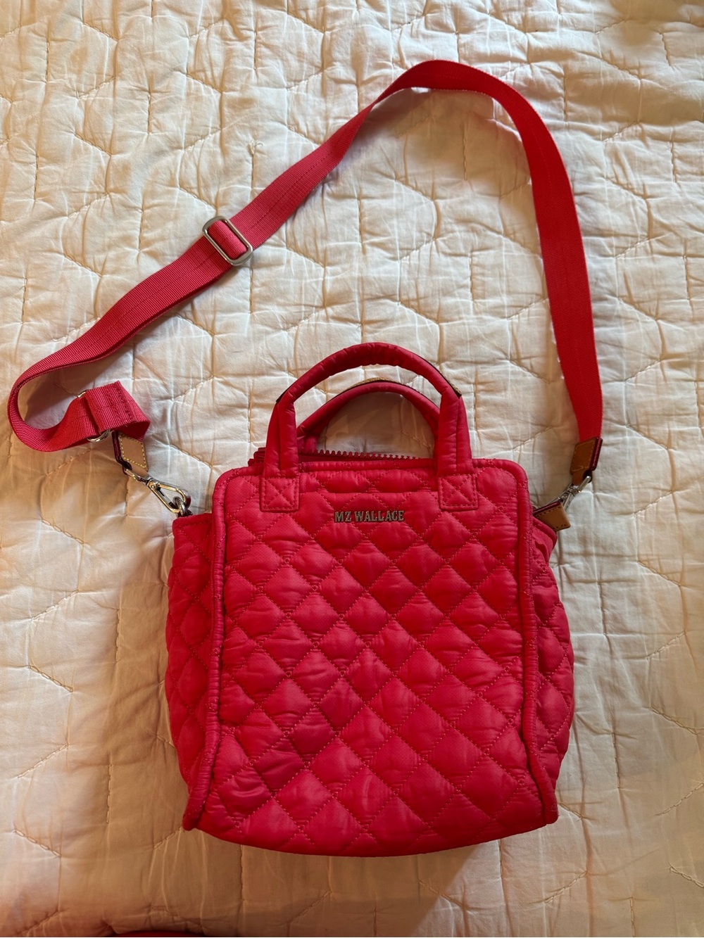 MZ Wallace Mini Box Tote Red Size XS